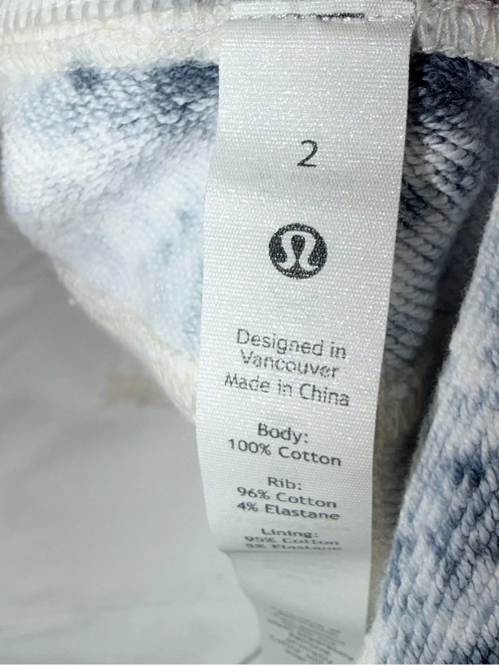 Lululemon Inner Glow Short 3" *Terry Marble Dye Classic Navy 2 - Picture 4 of 4
